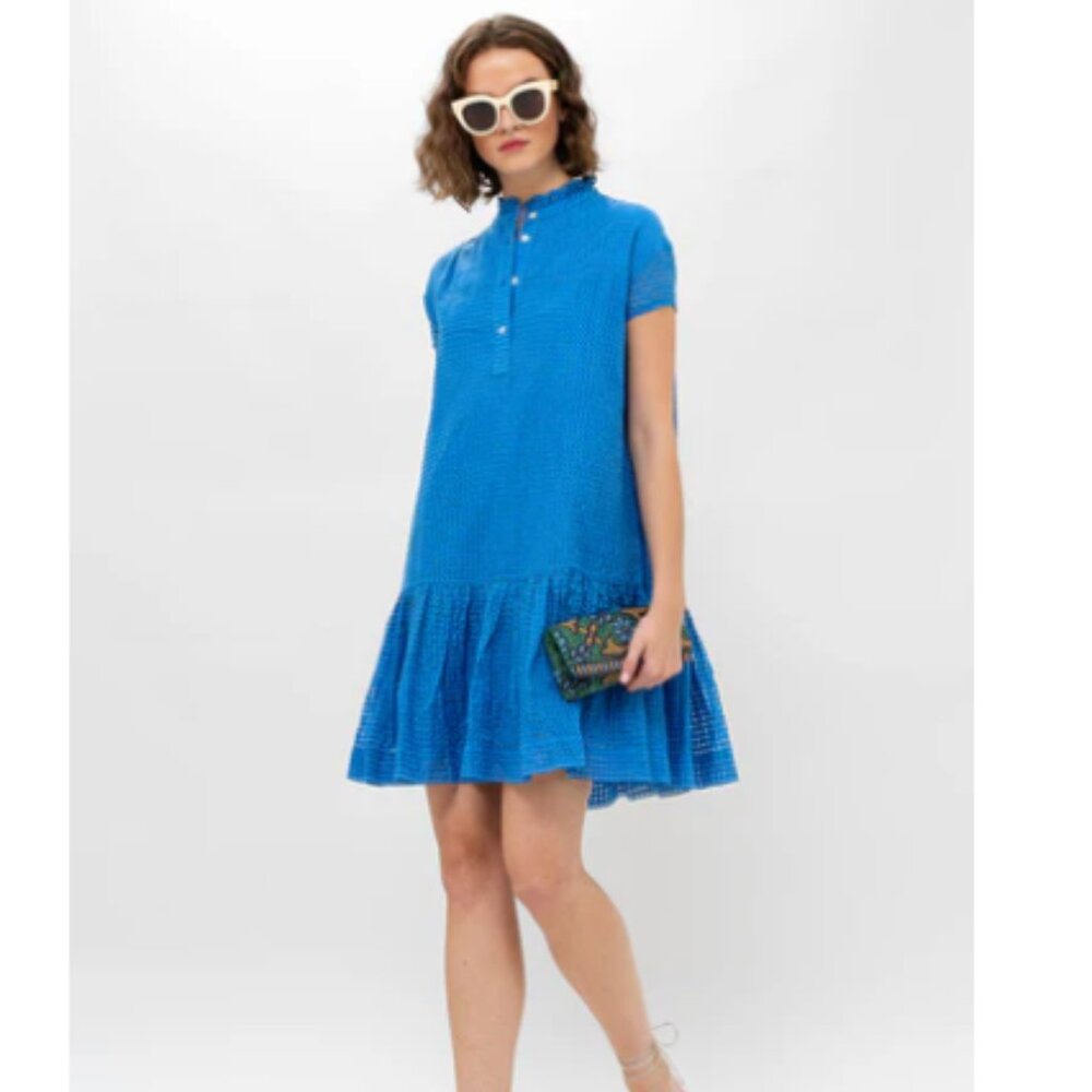 OLIPHANT CAP SLEEVE MINI NWT - DELRAY BLUE